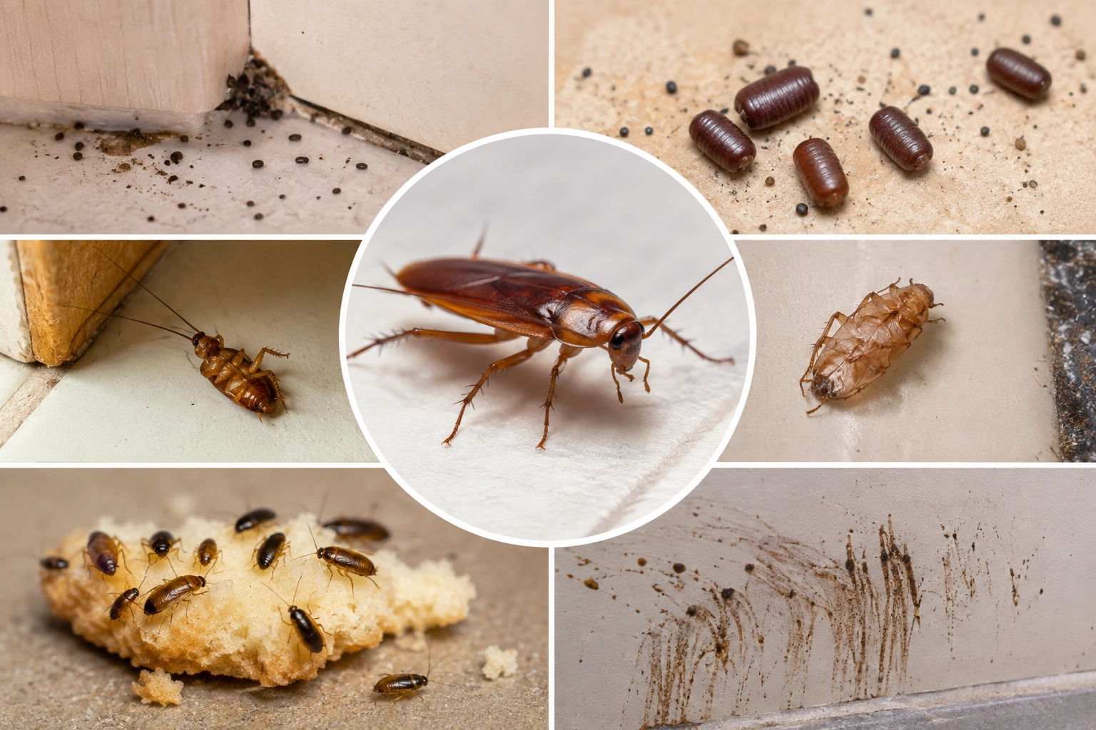 What are the early signs of a cockroach problem