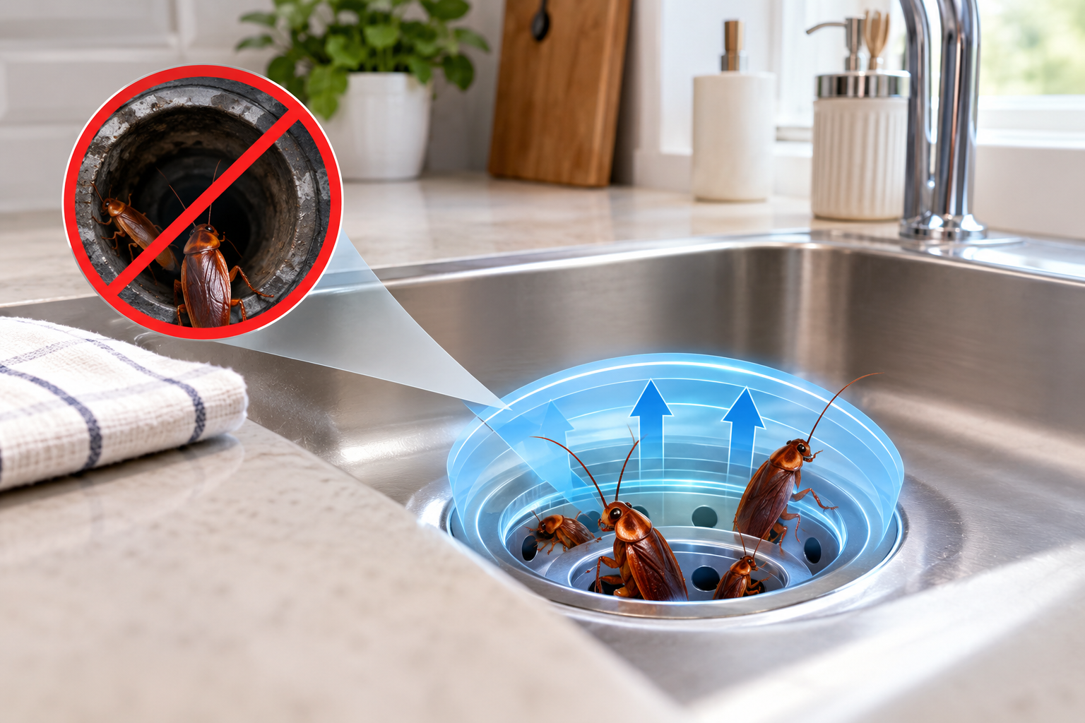 How to Stop Cockroaches Coming from Kitchen Sink Drain